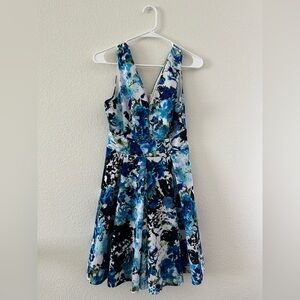 Haute Monde Blue and Black Women's Dress